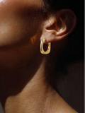 Soft square hoops Gold Plated