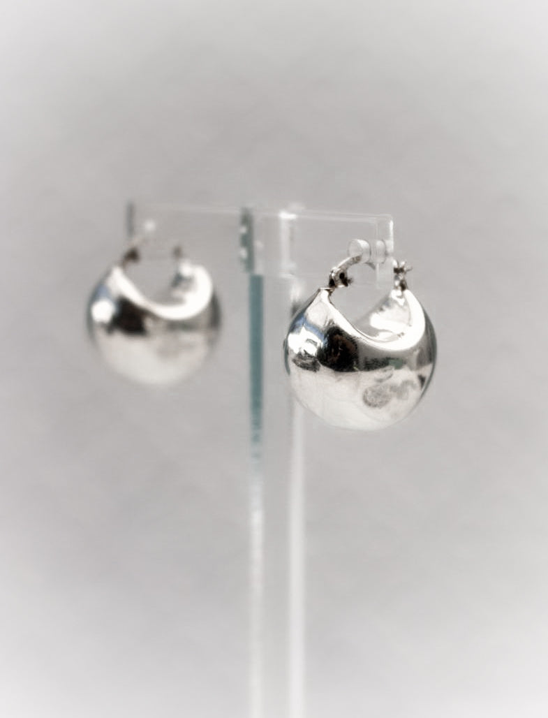 Polished Moon hoops