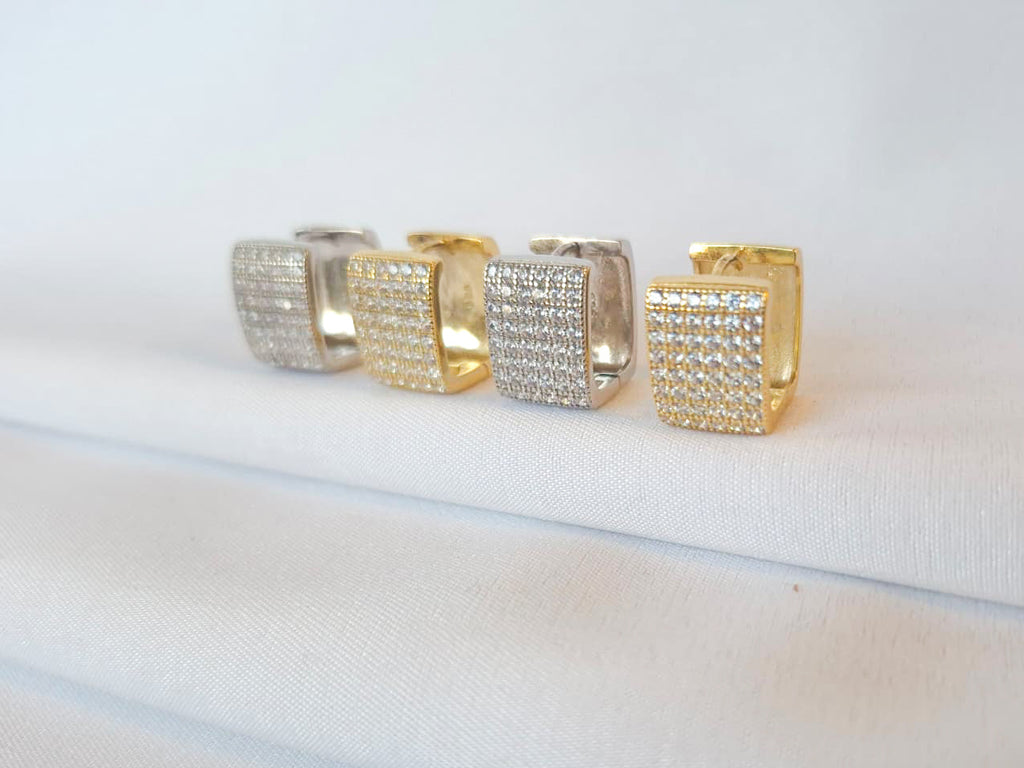 SQUARE reversible luxe hoops