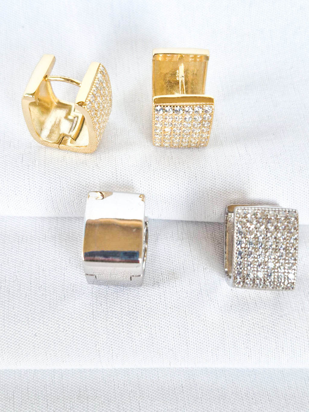 SQUARE reversible luxe hoops